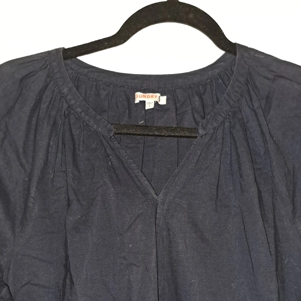 Sundry Anthropologie,Navy Dress with Red and Blue Accents - Picture 6 of 13